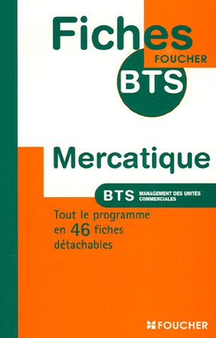 Mercatique, BTS management des unités commerciales