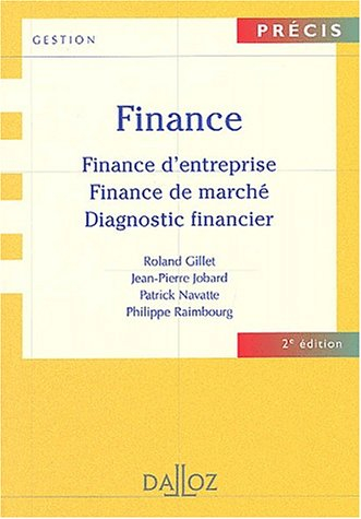 Finance : finance d'entreprise, finance de marché, diagnostic financier