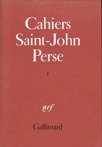 cahiers saint-john perse : tome 1