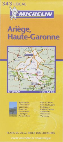 Carte routière : Ariège - Haute-Garonne, N° 11343