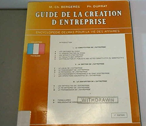 Guide de la création d'entreprise