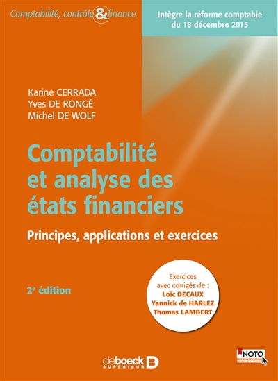 Comptabilité et analyse des états financiers : principes, applications et exercices