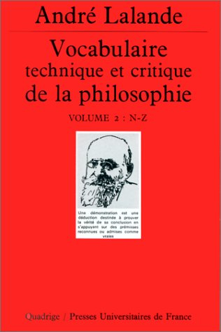 vocabulaire technique et critique de la philosophie, coffret de 2 volumes