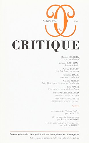 Revue Critique, numéro 526
