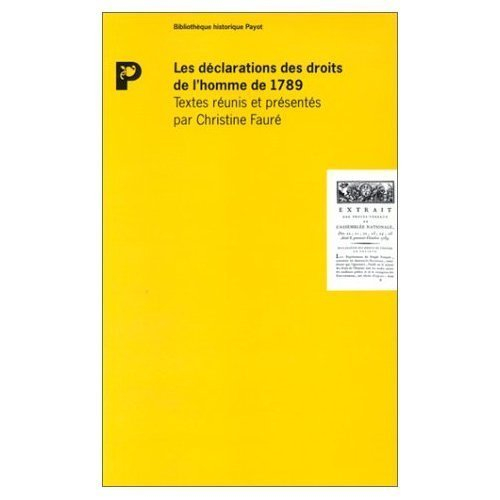 Les Déclarations des droits de l'homme de 1789