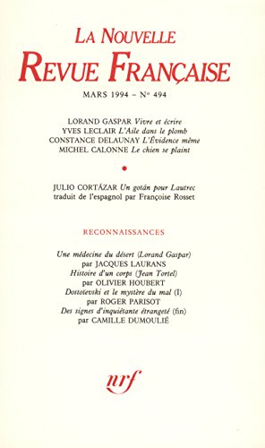 Nouvelle revue française, n° 494
