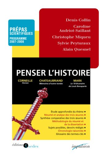 Penser l'histoire : Corneille, Horace ; Chateaubriand, Mémoires d'outre-tombe ; Marx, Le 18 Brumaire