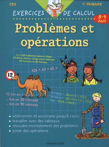 Problèmes et opérations, CE2-3e primaire, 8-9 ans