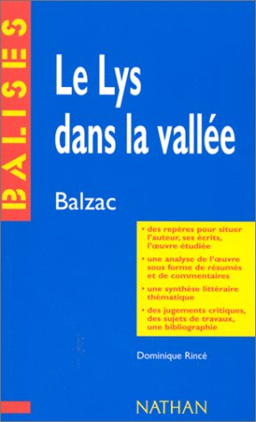 Le lys dans la vallée, Honoré de Balzac