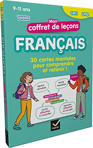 Mon coffret de leçons français, CM1, CM2, 9-11 ans : 30 cartes mentales pour comprendre et retenir !
