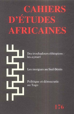 Cahiers d'études africaines, n° 176