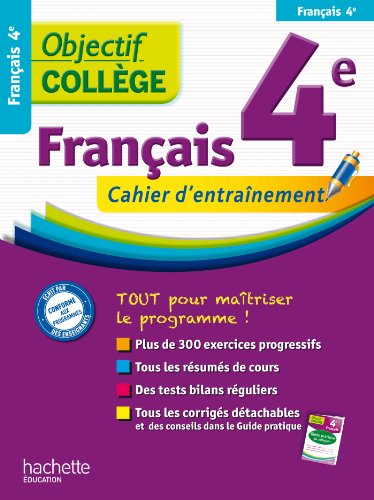 Français 4e : cahier d'entraînement