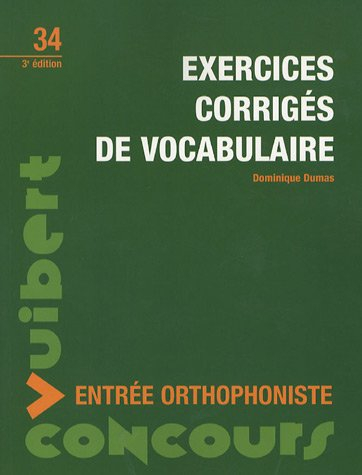 Exercices corrigés de vocabulaire