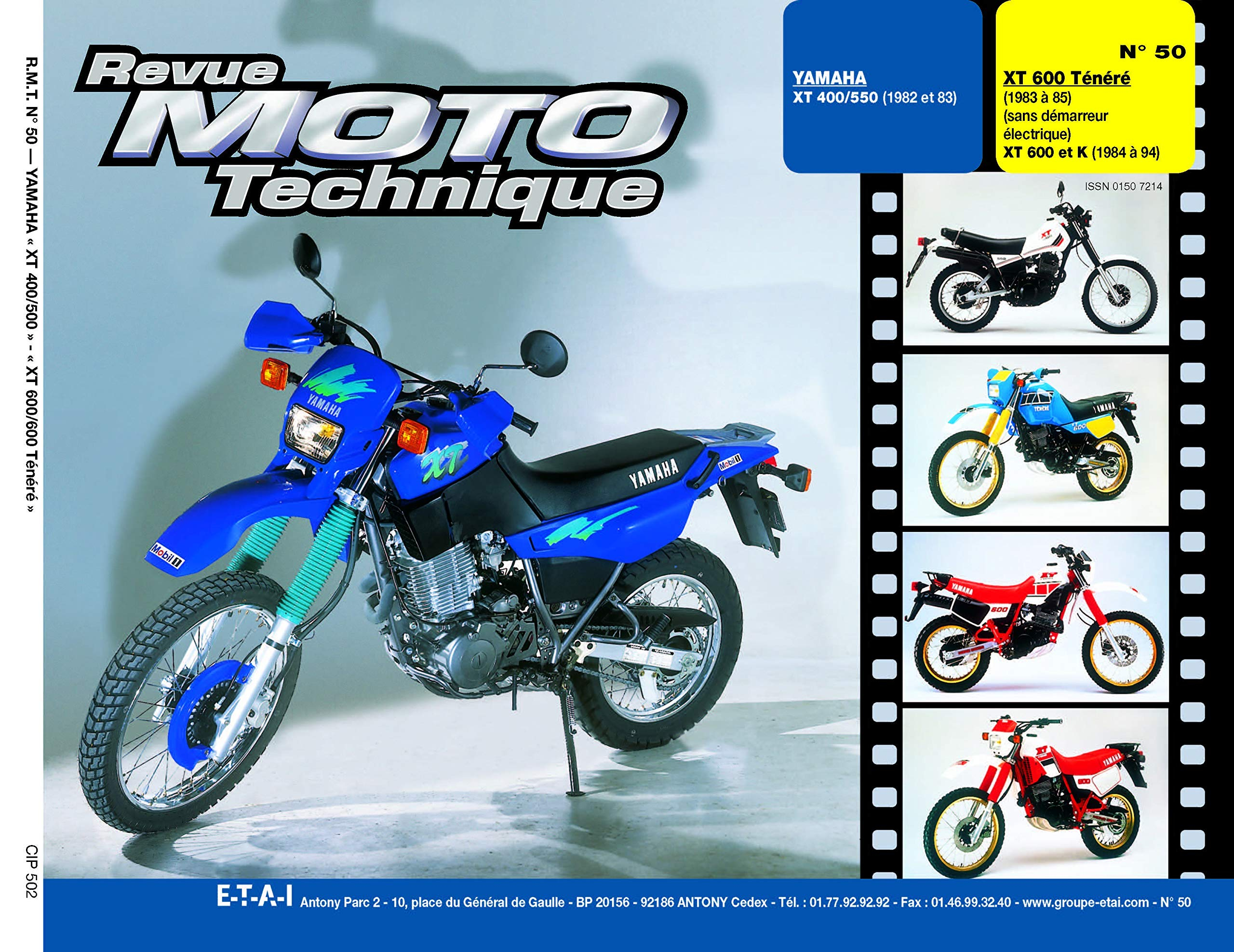 Revue moto technique, n° 50.2. Yamaha XT 400S-550-XT600 Tenere