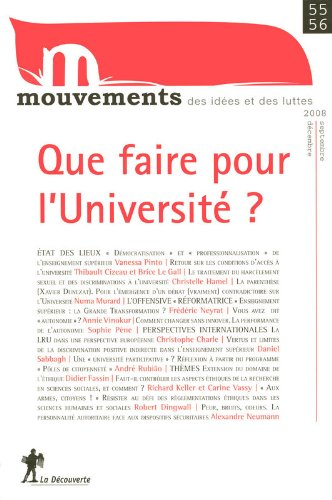 Mouvements, n° 55. Que faire pour l'université ?
