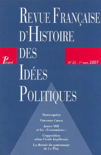 Revue française d'histoire des idées politiques, n° 25