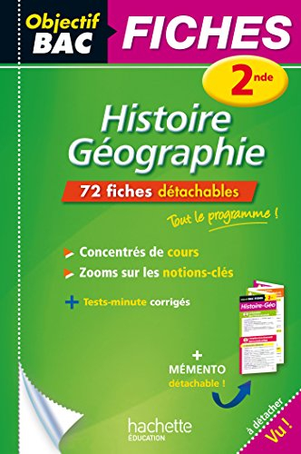 Histoire géographie 2de : 72 fiches détachables