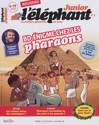 L'Eléphant junior, n° 3. BD-énigme chez les pharaons