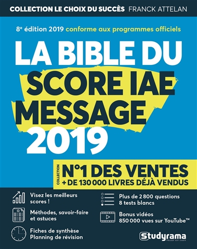 La bible du Score IAE-Message 2019