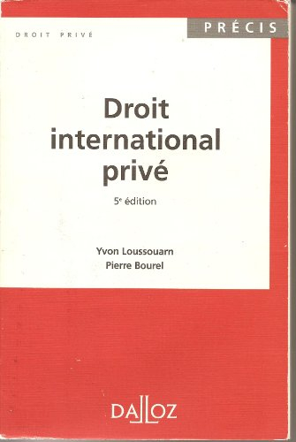 droit international prive. 5ème édition 1996