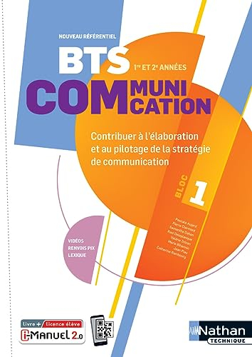 BTS communication 1re et 2e années, bloc 1 : contribuer à l'élaboration et au pilotage de la stratég