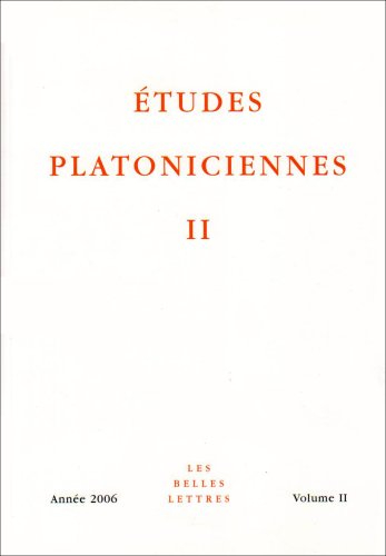 Etudes platoniciennes, n° 2