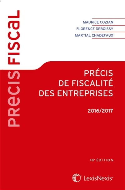 Précis de fiscalité des entreprises 2016-2017