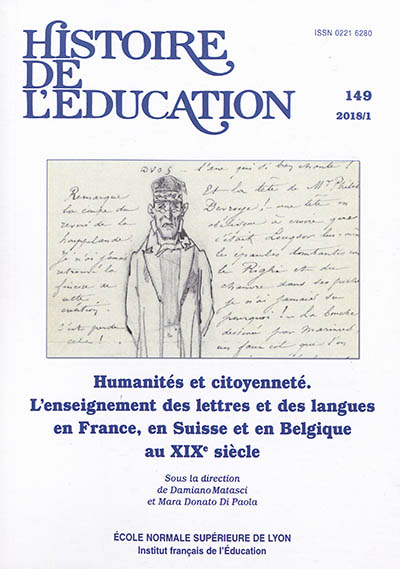 Histoire de l'éducation, n° 149. Humanités et citoyenneté : l'enseignement des lettres et des langue
