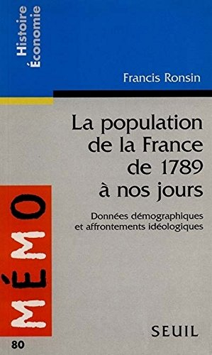 La population de la France de 1789 à nos jours
