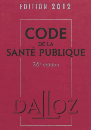Code de la santé publique 2012