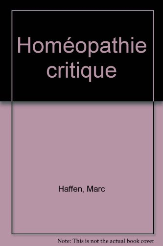 Homéopathie critique