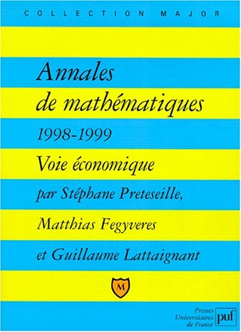annales de mathématiques 1998-1999 : voie économique