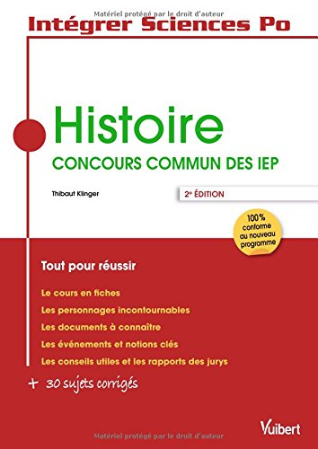 Histoire : concours commun des IEP