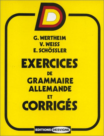 Exercices de grammaire allemande et corrigés