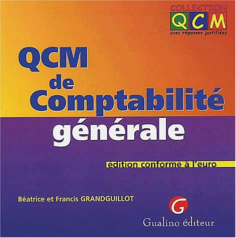 QCM Comptabilité générale conforme à l'euro