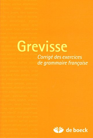 Corrigé des Exercices de grammaire française