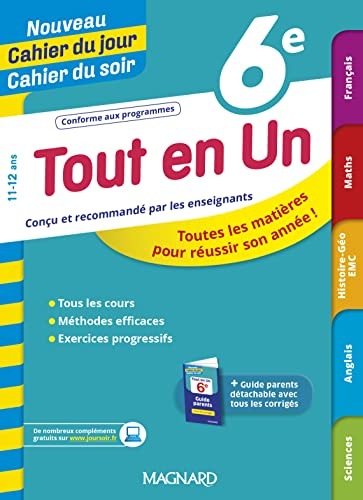 Tout en un 6e, 11-12 ans : toutes les matières pour réussir son année !