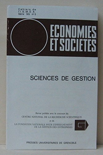 Economies et Sociétés, numéros 11 et 12, 1984. Sciences de gestion