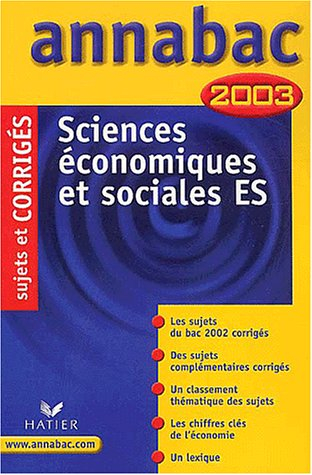 Sciences économiques et sociales, ES : 2003
