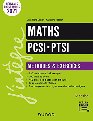 Maths PCSI, PTSI : méthodes & exercices : nouveaux programmes 2021