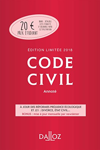 Code civil 2018, annoté