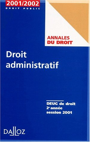 Droit administratif 2001, Deug de droit 2e année session 2001