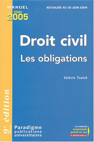 Droit civil : Obligations Responsabilité civile
