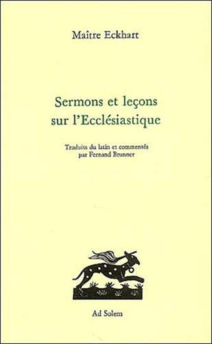 Sermons et leçons sur l'Ecclésiastique