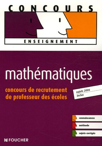 Mathématiques : concours de recrutement de professeur des écoles