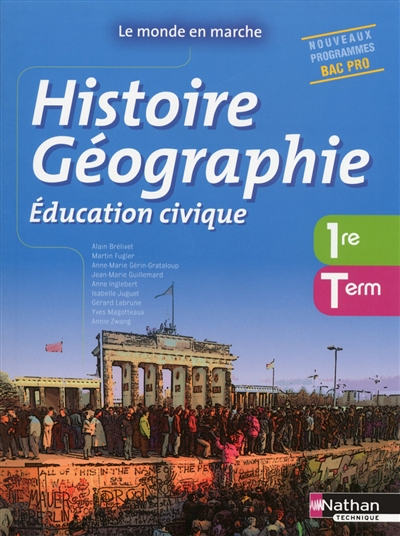 Histoire géographie, éducation civique, 1re, terminale bac pro : nouveaux programmes : livre de l'él
