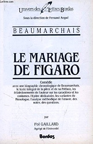 le mariage de figaro : comedie, 1784
