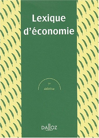 lexique d'économie, 7e édition