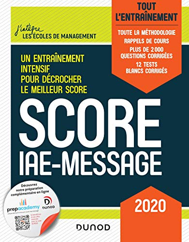 Score IAE-Message : tout l'entraînement : 2020