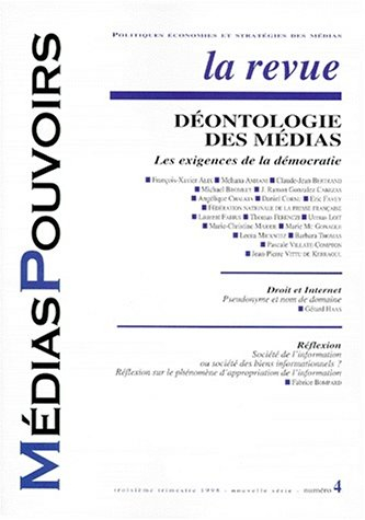 Médiaspouvoirs, n° 4. Déontologie des médias